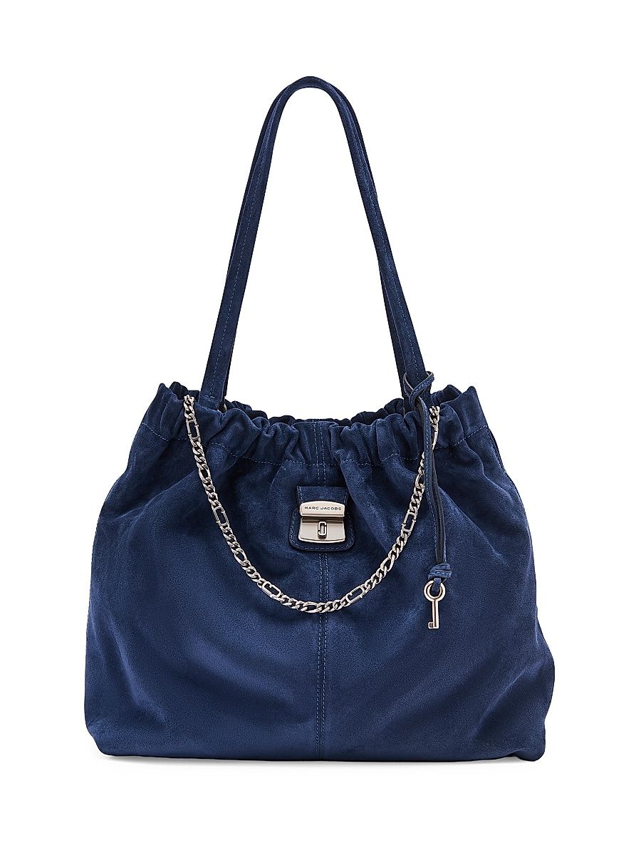 Women's The Cristina Suede Tote Bag - Navy