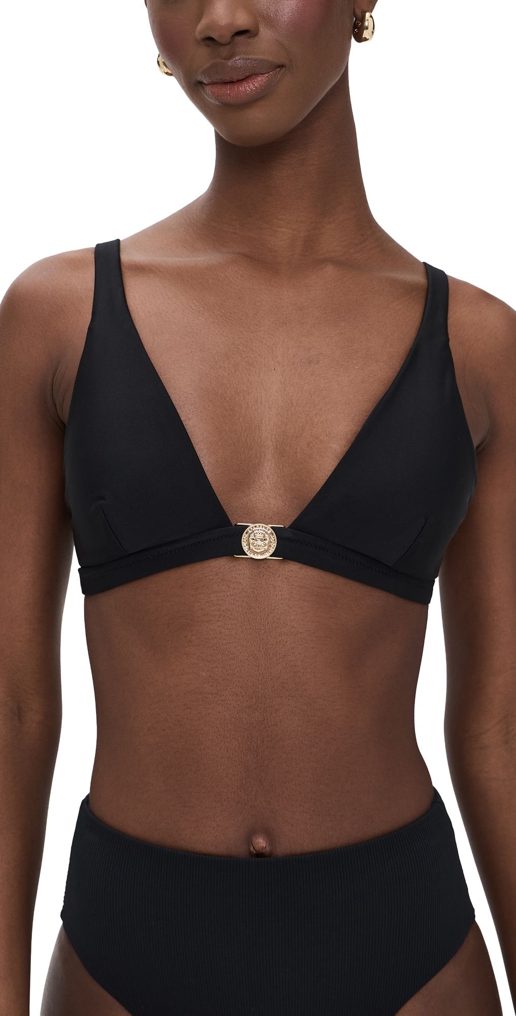 L'AGENCE Solid Lexie Bikini Top Black M