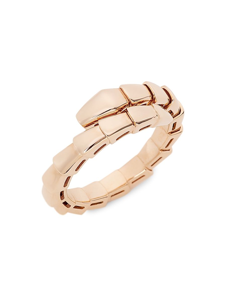 Serpenti Viper 18K Rose Gold Wrap Ring - Pink Gold - Size 4.5