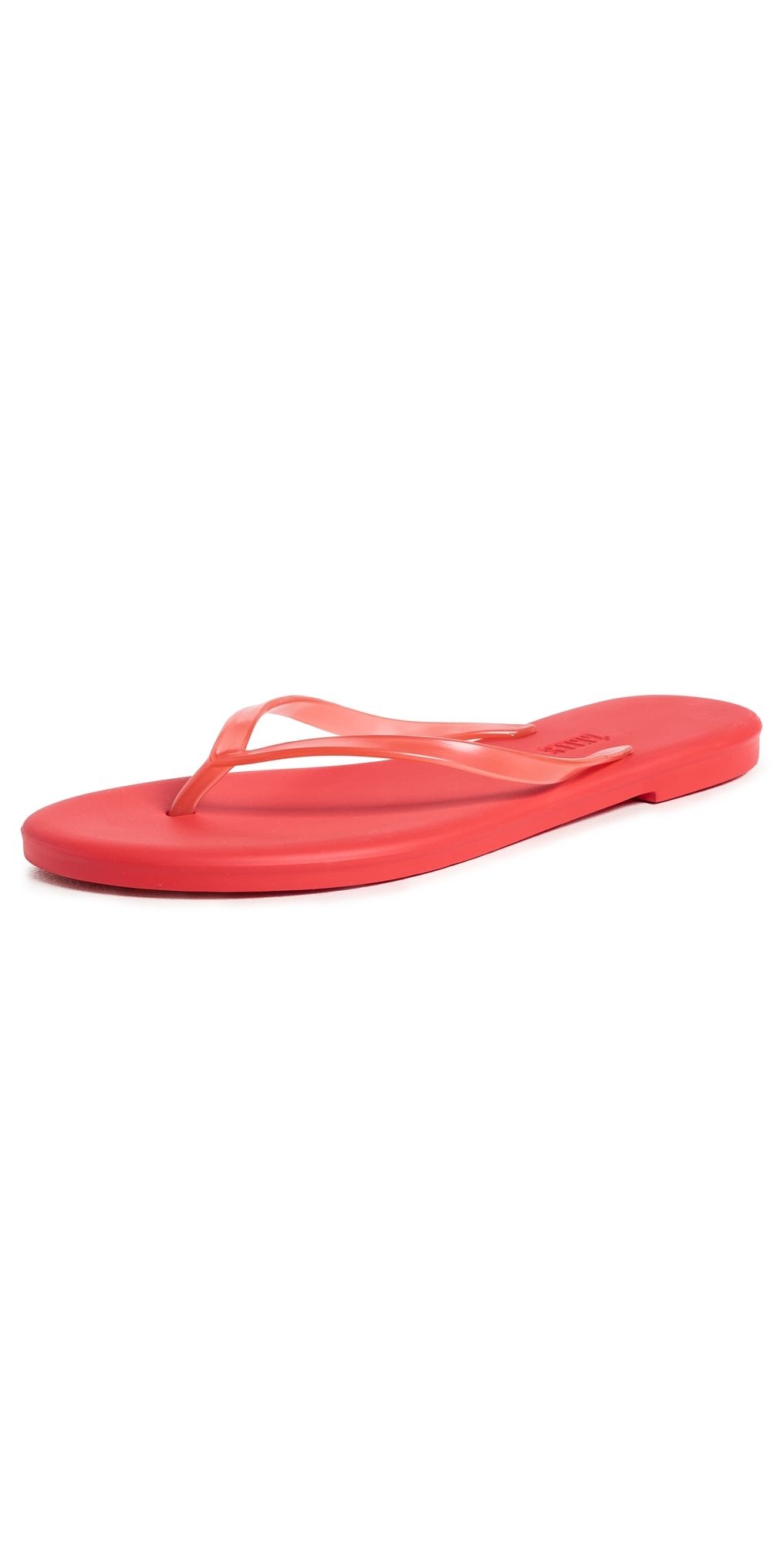 TKEES Aqua Jelly Flip Flops Sol Red 10