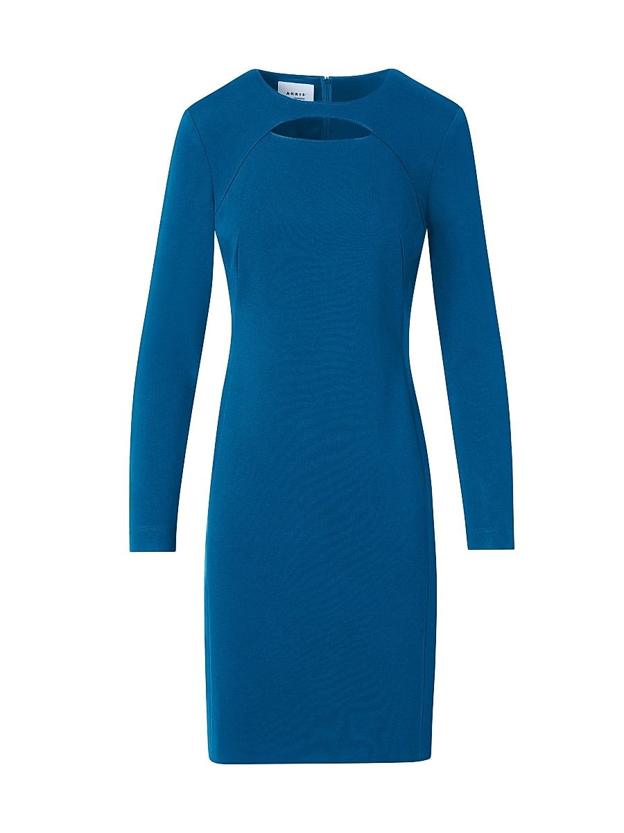 Women's Chest Cut-Out Sheath Dress - Teal - Size 16