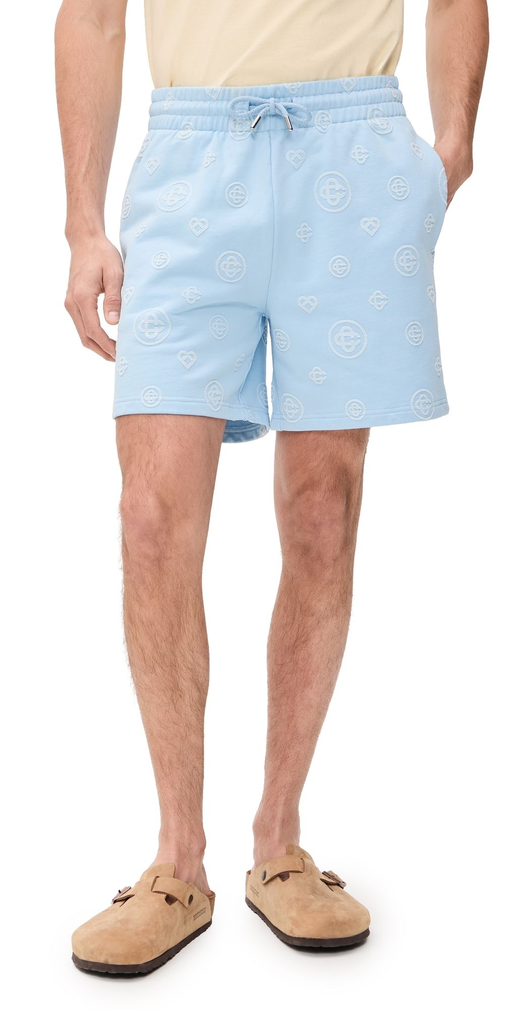 Casablanca Applique Monogram Sweatshorts Blue S
