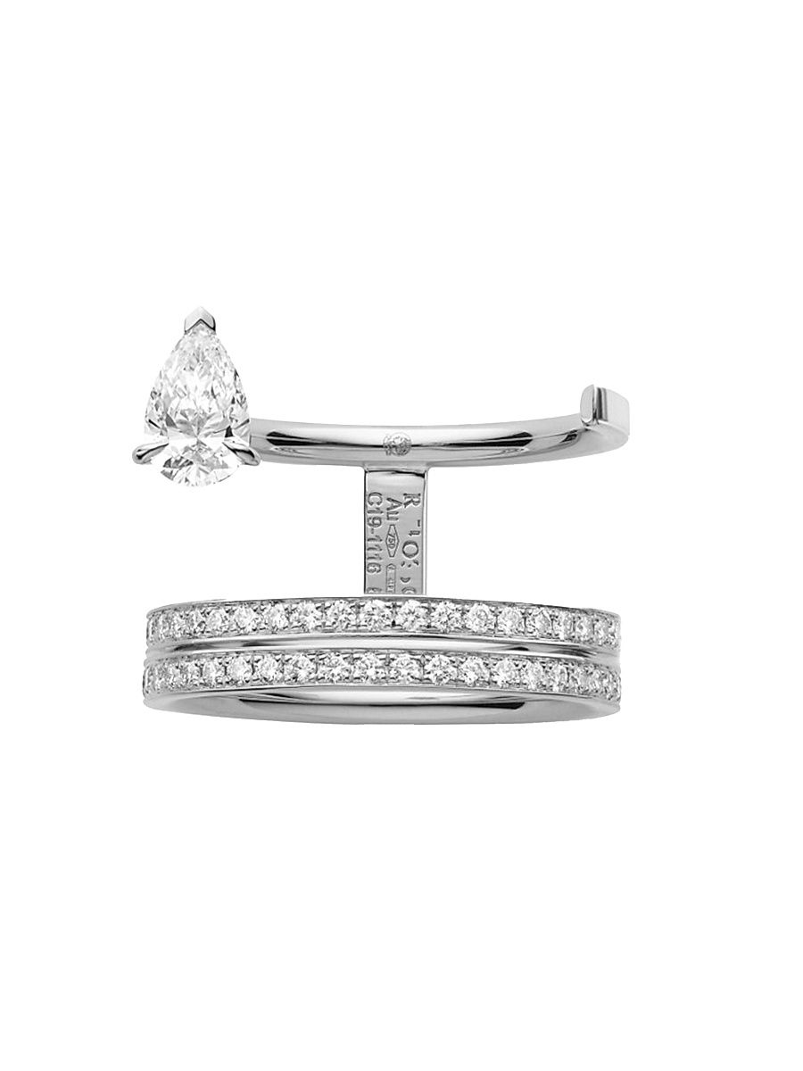 Women's Serti Sur Vide 18K White Gold & 0.98 TCW Diamond Ring - White Gold - Size 6