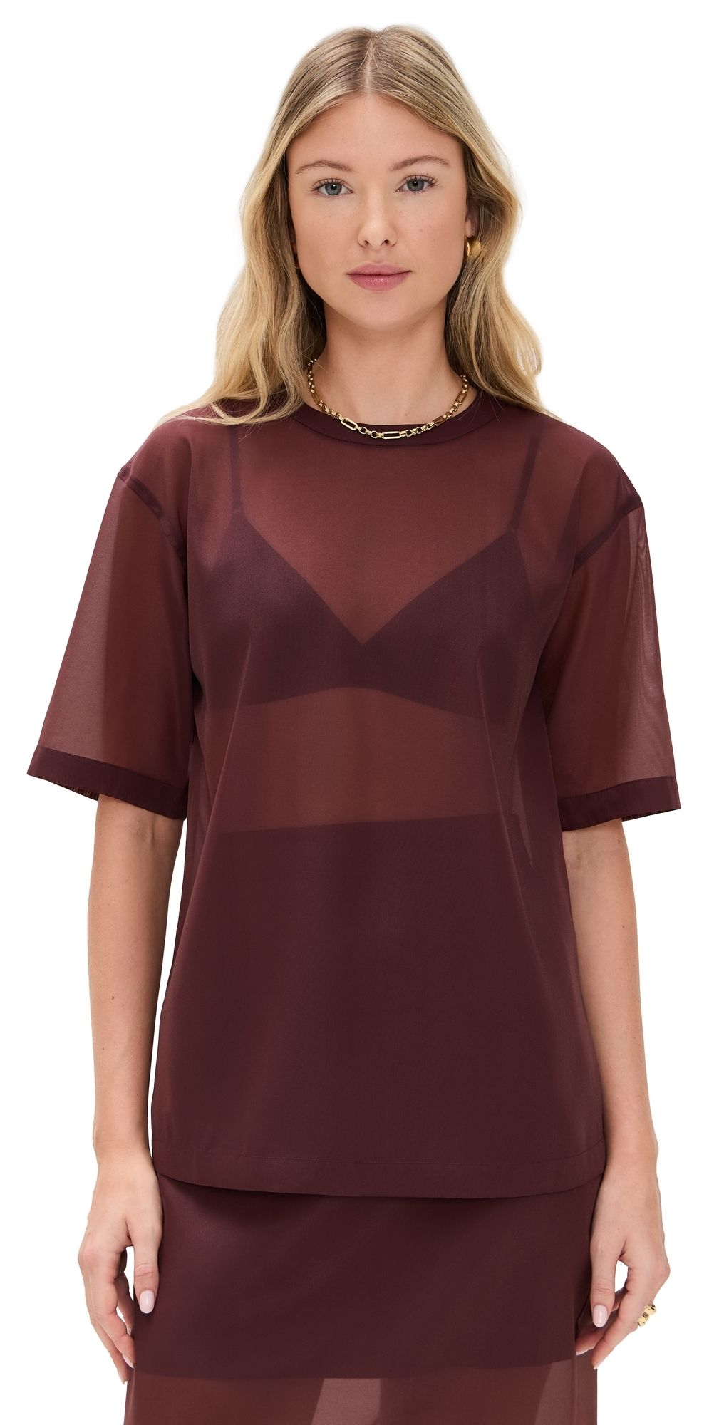 LE BOP Caroline Organza Tee Ivory S