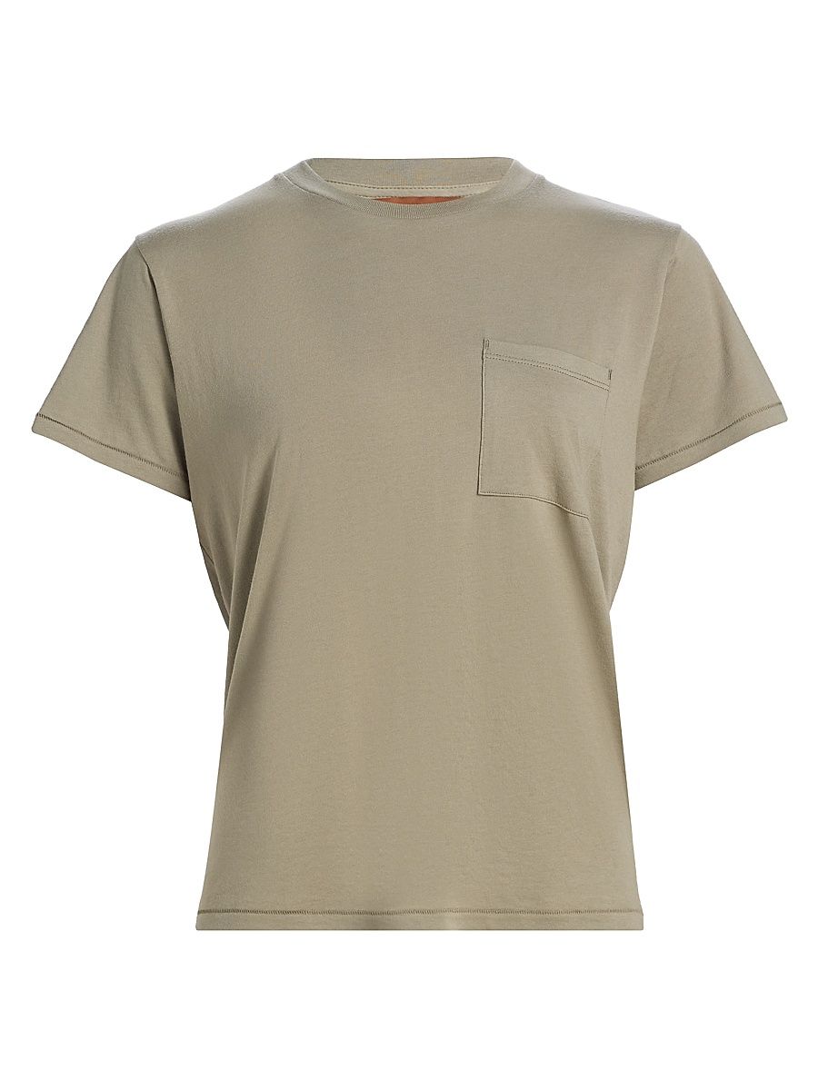 Women's The Pocket Cotton-Blend T-Shirt - French Grey - Size XL