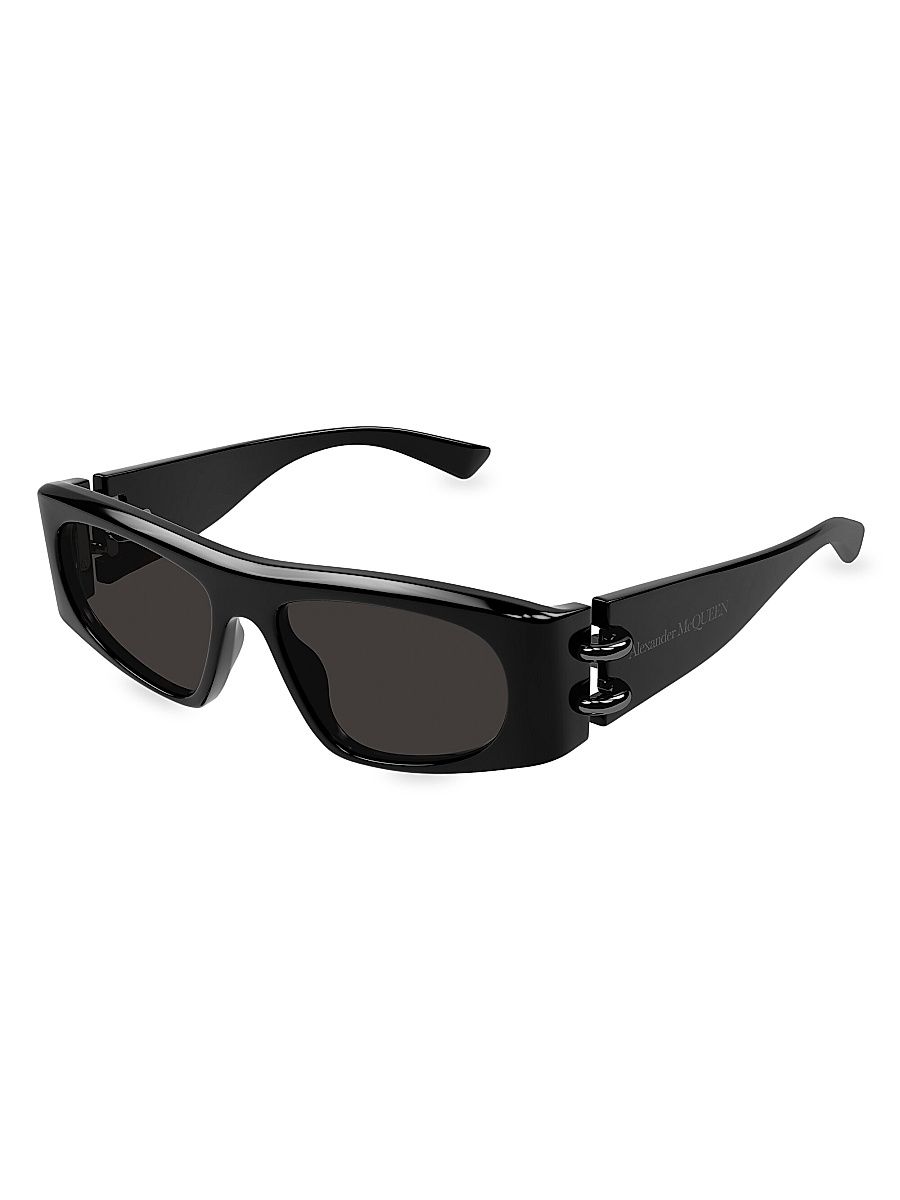 Men's Piercing AM0471S 53MM Rectangular Sunglasses - Dark Grey Black