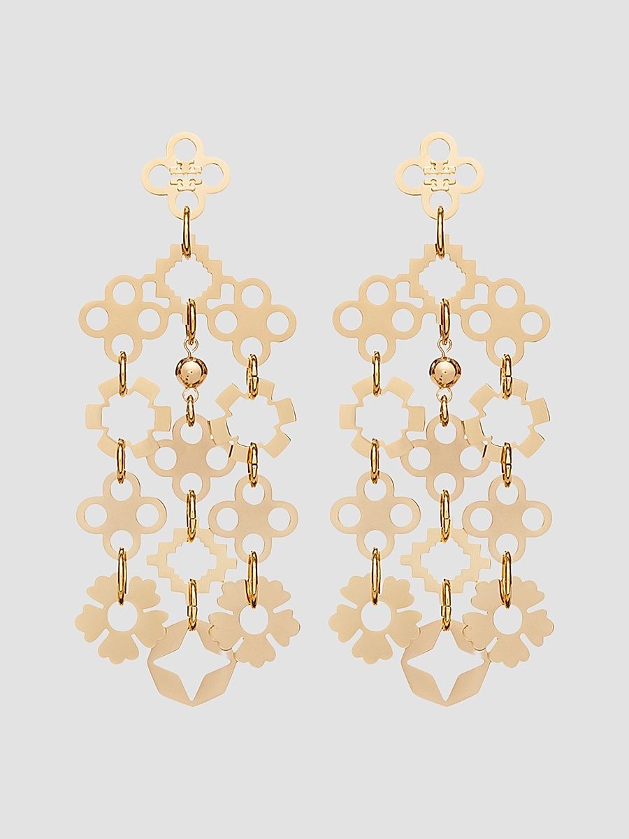 Women's Forget Me Not 18K-Gold-Plated Chandelier Earrings - Tory Gold