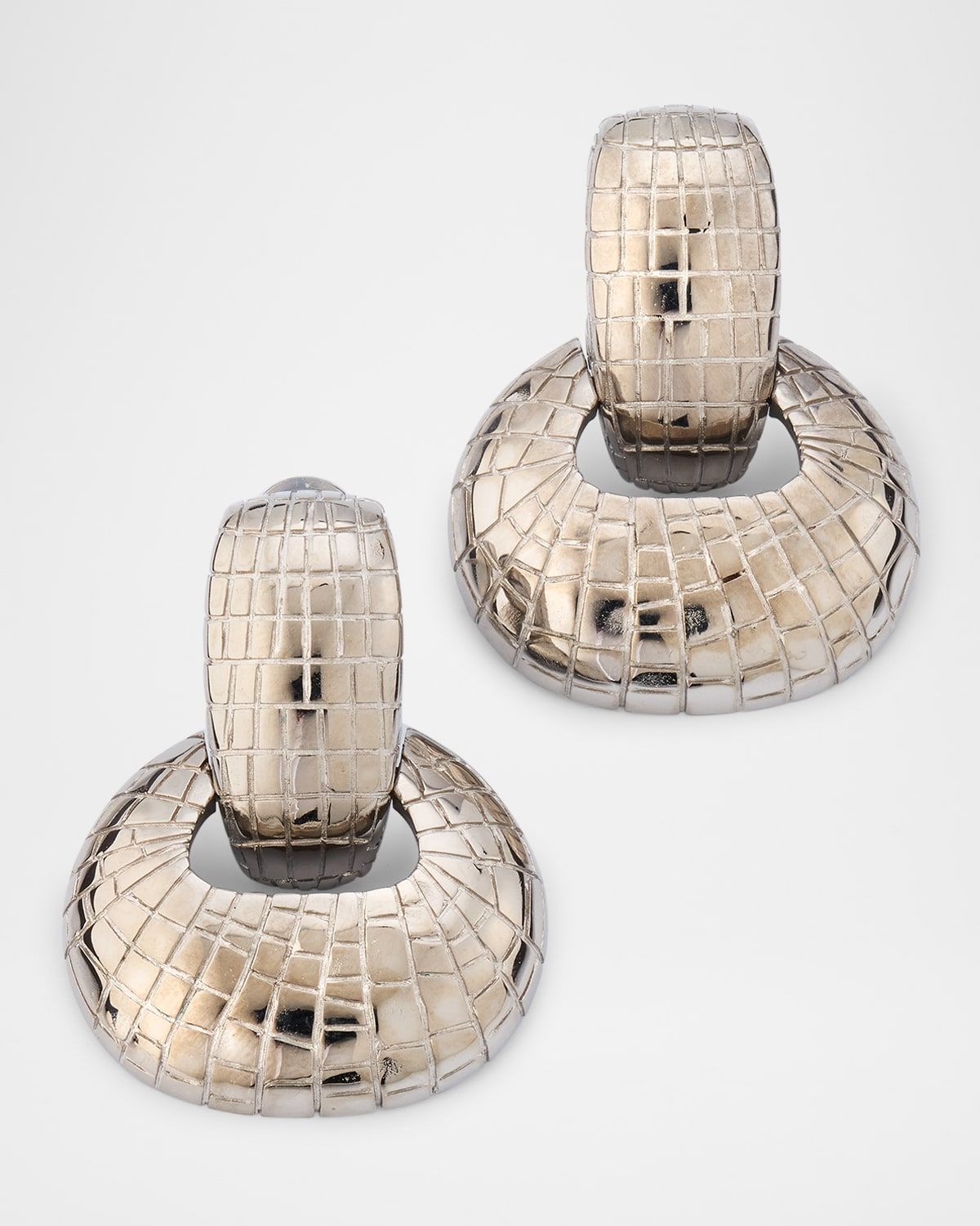 Mosaic Textured Pendant Earrings