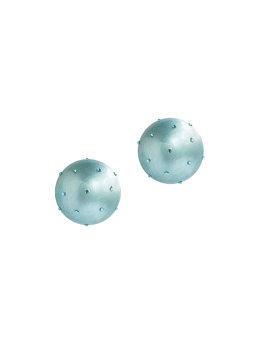 Women's La Dolce Vita Gaia Mixed-Media Mini Stud Earrings - Aqua Blue