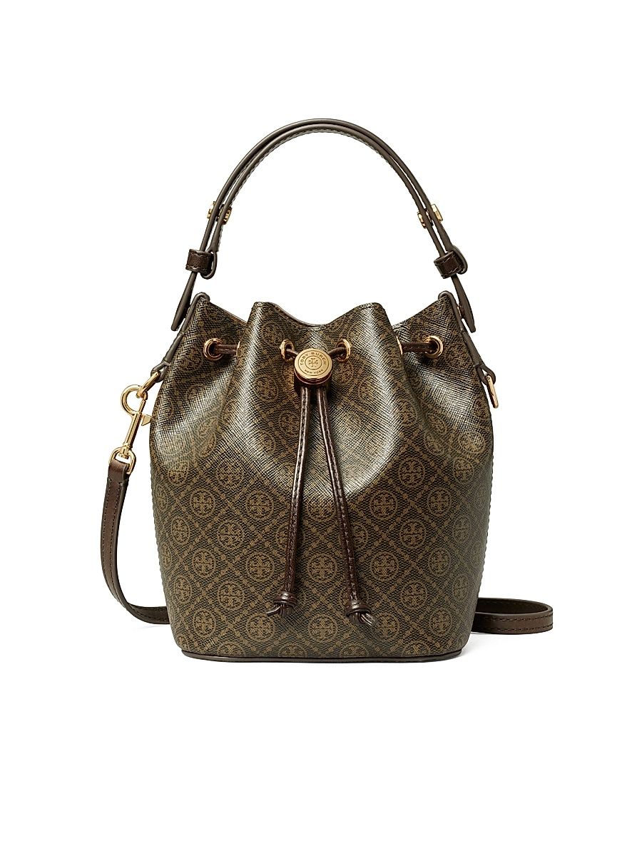 Women's Mini T-Monogram Canvas Bucket Bag - French Press