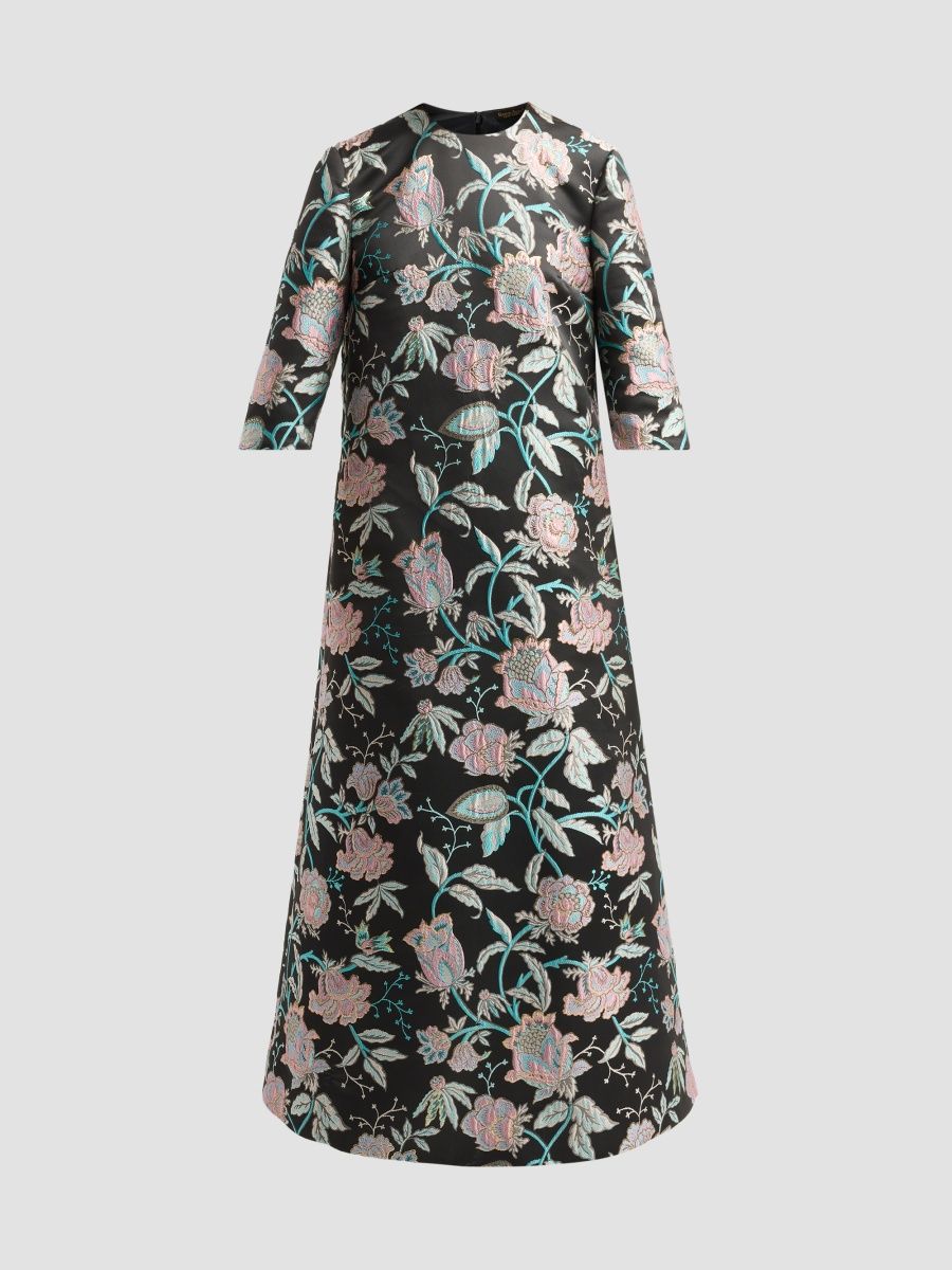 Reem Acra Women's After Midnight Brocade Caftan - Black Multi - Size 12