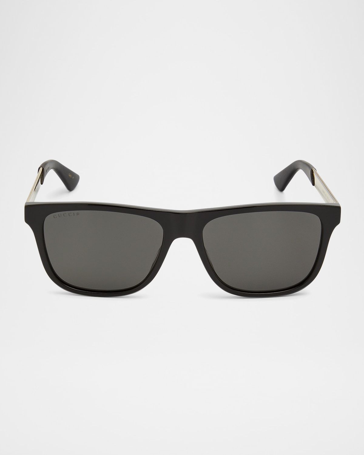 Men & apos;s Square Acetate Logo Sunglasses