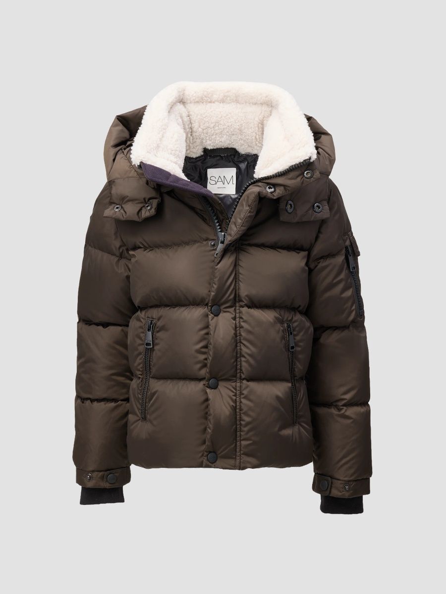 SAM. Boy's Boy's Frontier Puffer Down Jacket - Matte Mocha - Size 8