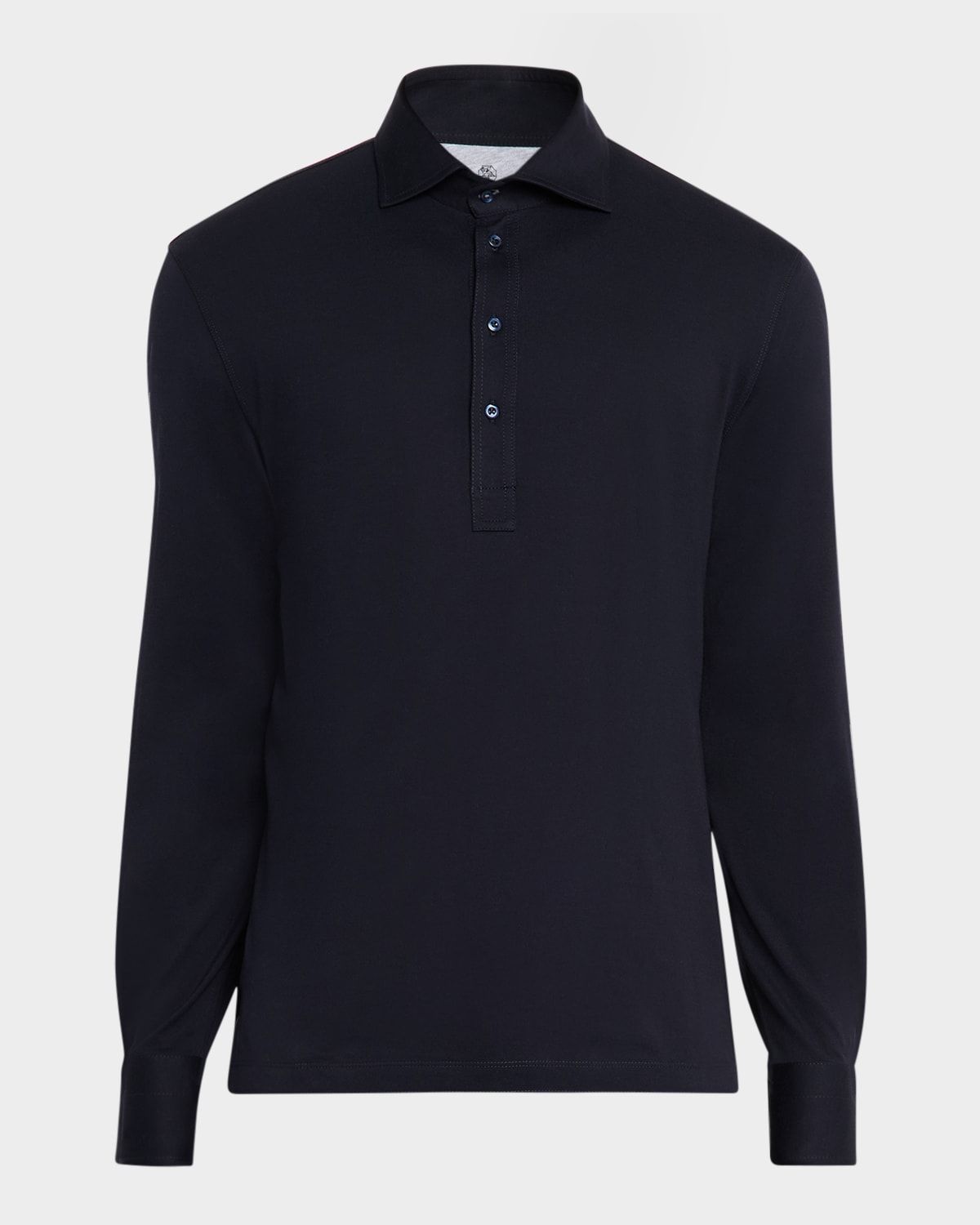 Men & apos;s Cotton Long-Sleeve Polo Shirt