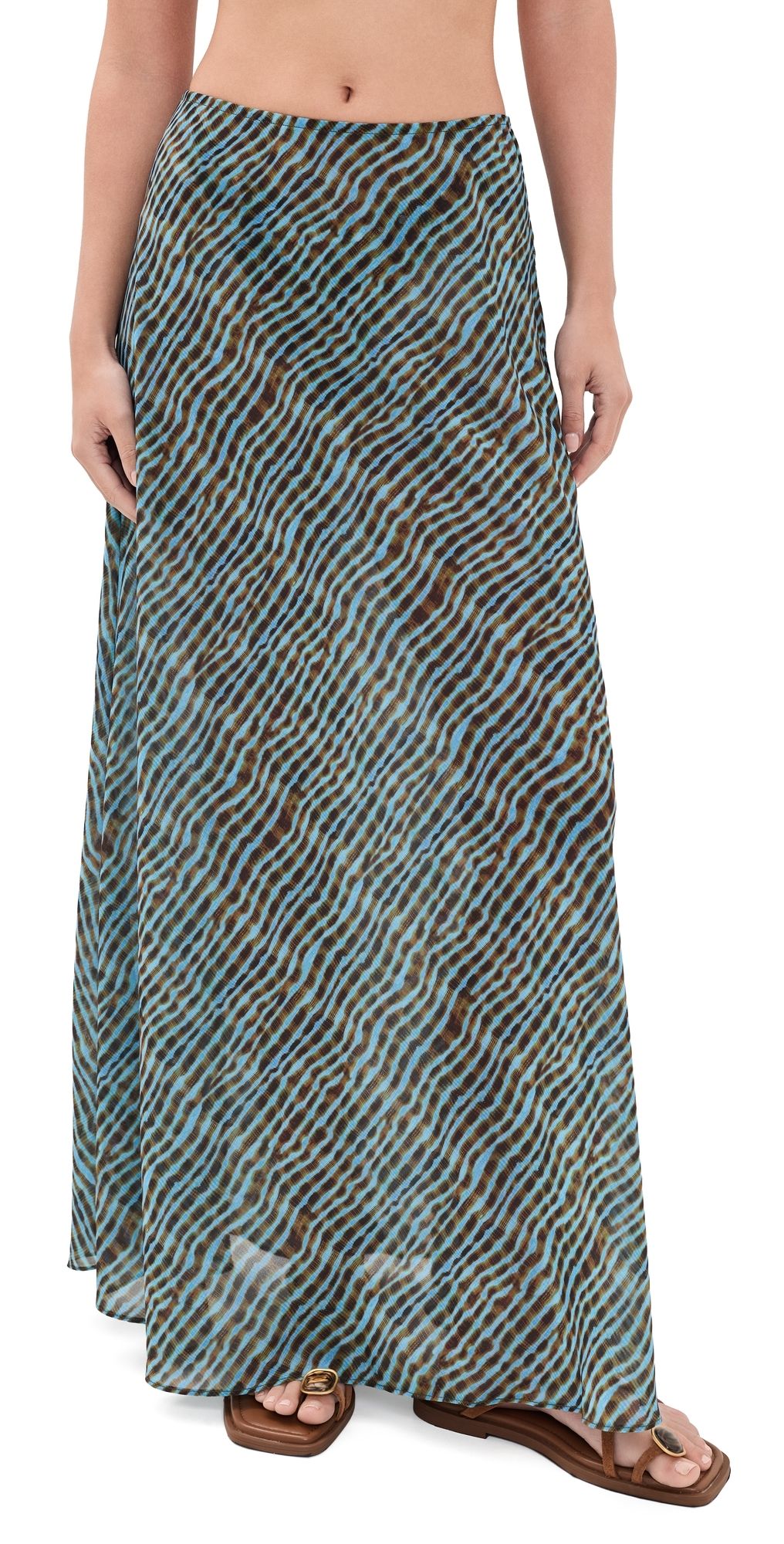 STAUD Velma Skirt Tidal Shell S