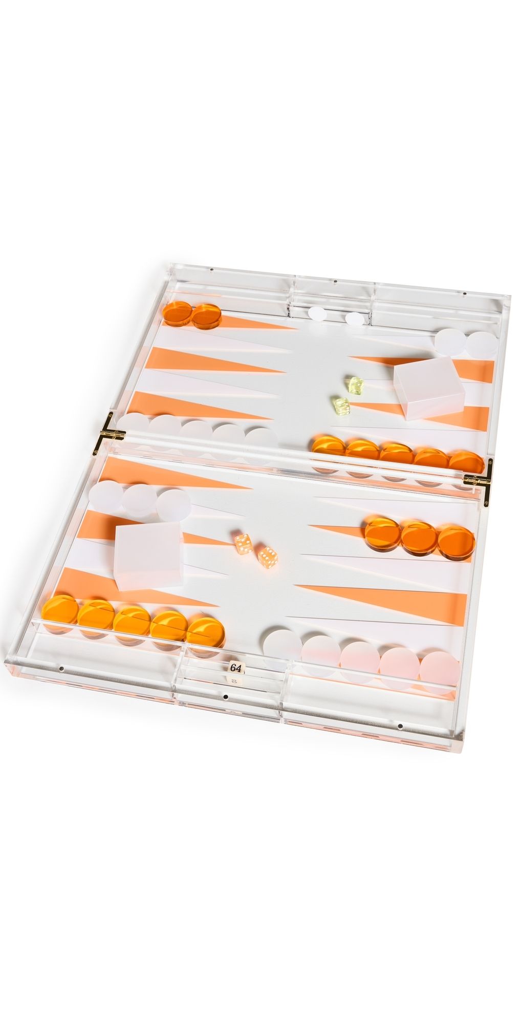 Tizo Design 18 Lucite Backgammon Orange Set Orange One Size