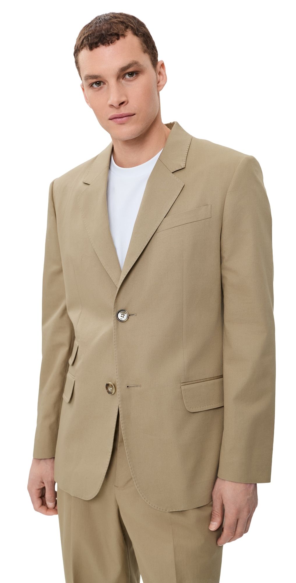 AMI Single Breasted Blazer Beige Taupe 52