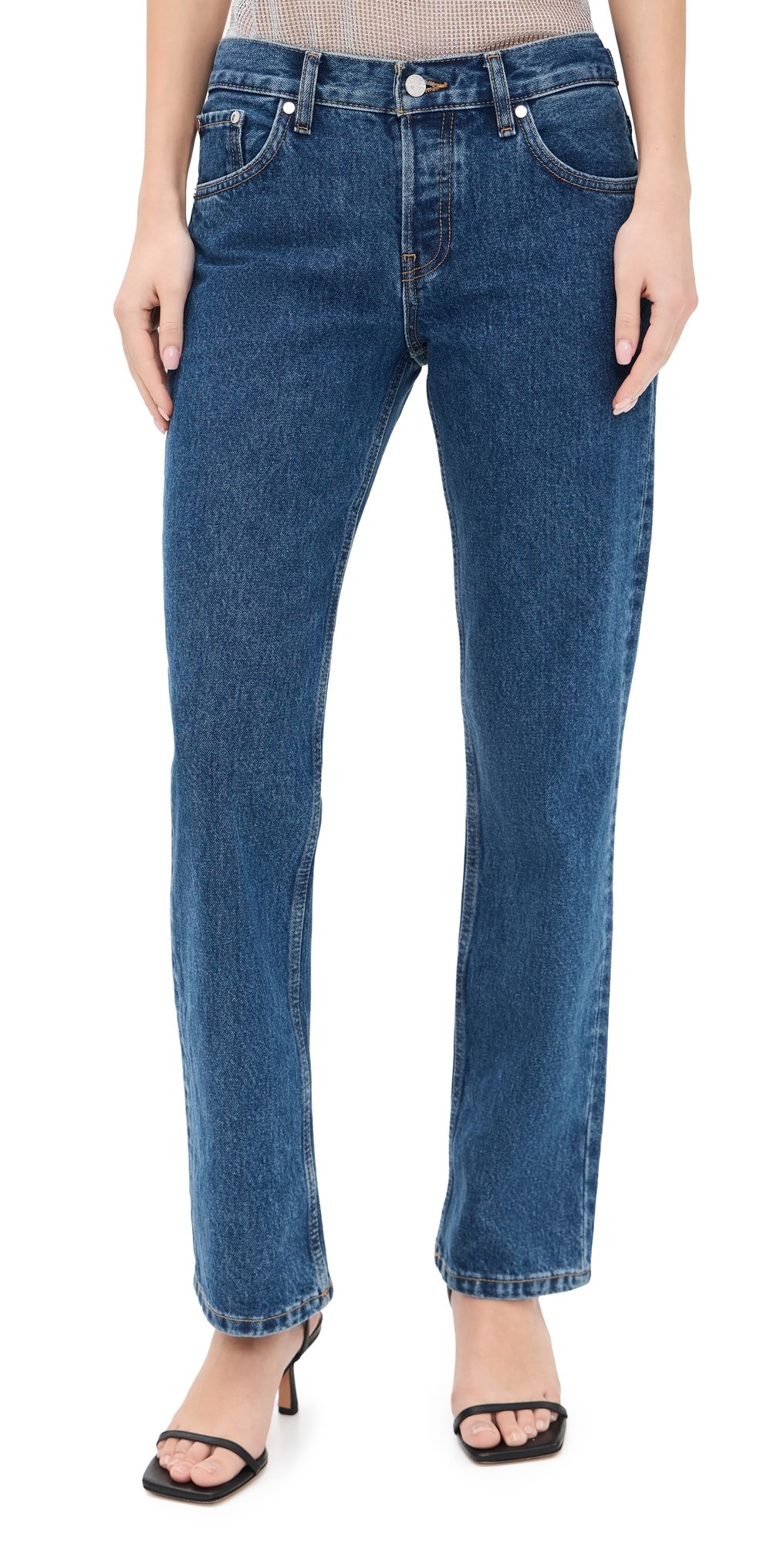 EB Denim Ariel Mid Rise Wedgie Jeans Manhattan 29