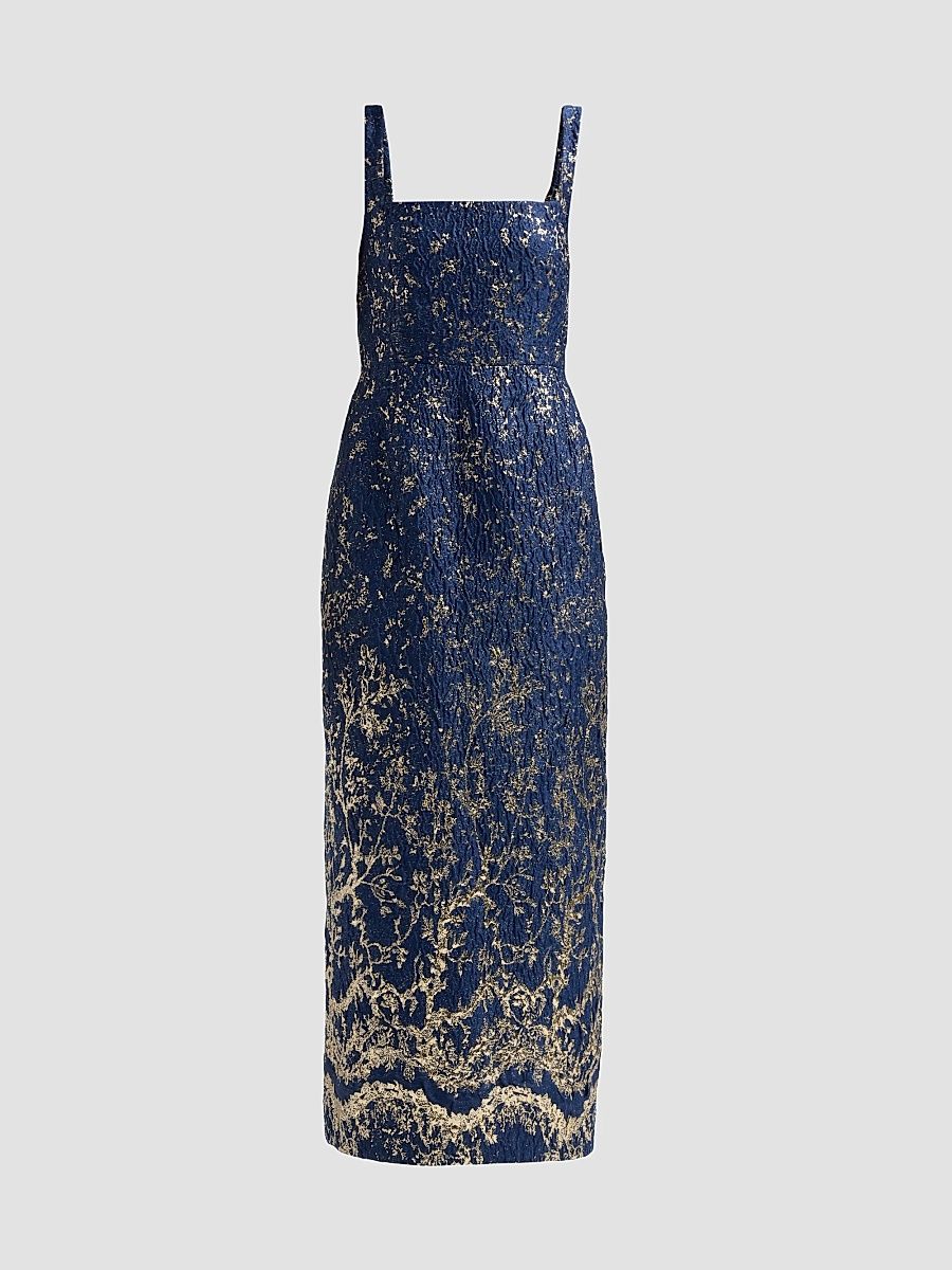 SIMKHAI Women's Virette Column Maxi Dress - Midnight - Size 8