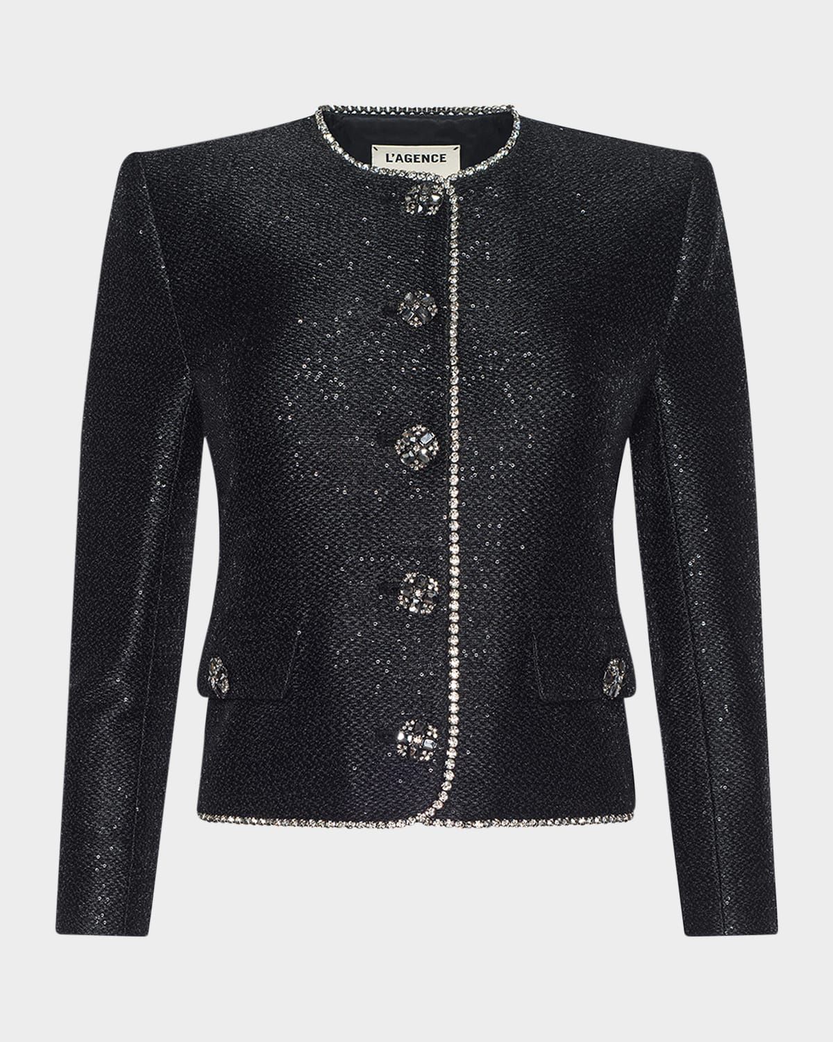 Zell Sequined Tweed Jacket