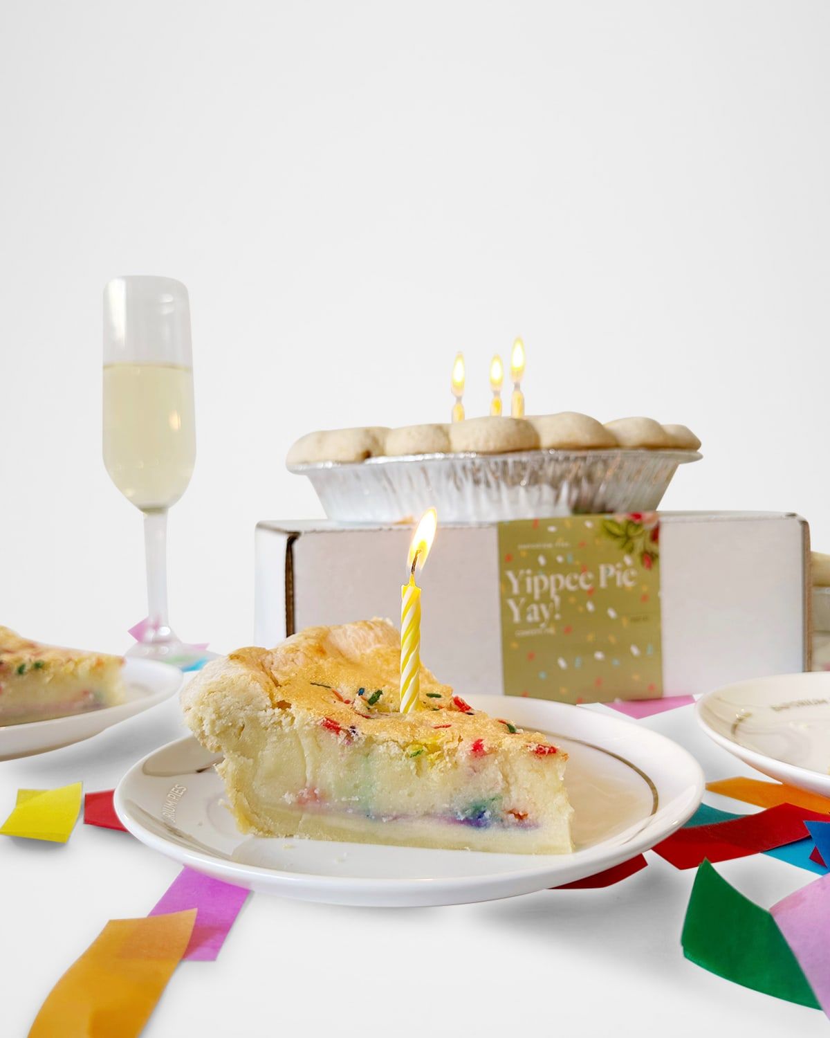 Yippee Pie Yay Confetti Chess Pie, Serves 8-10