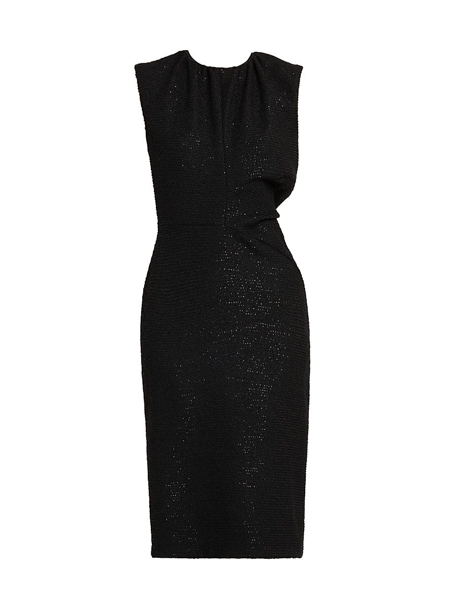 Women's Sparkle Sleeveless Midi-Dress - Black - Size 6
