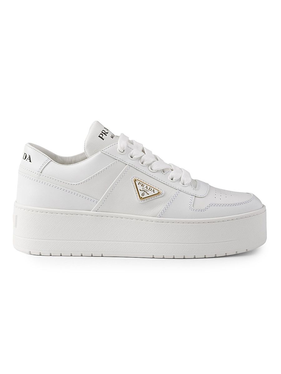Women's Downtown Bold Leather Sneakers - White - Size 11