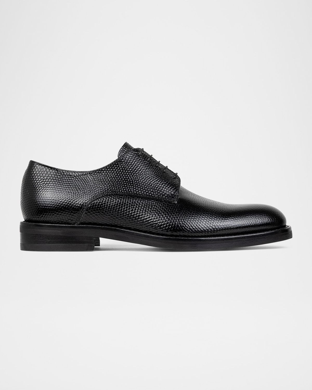 Men & apos;s Russell Lizard-Print Leather Derby Shoes