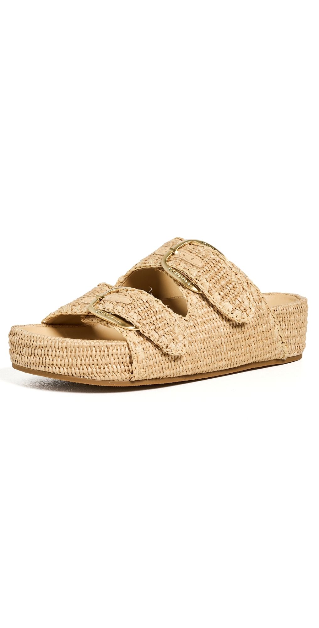Loeffler Randall Nico Sandals Natural Raffia 9