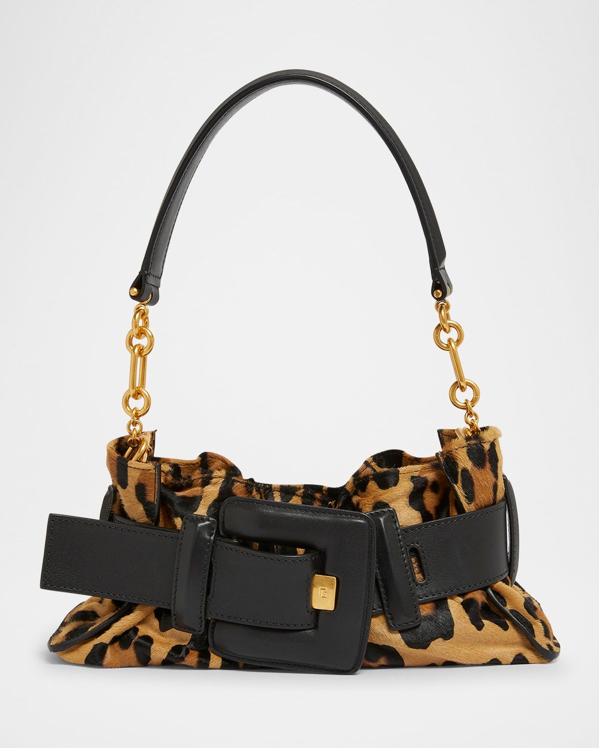 Anthem Mini Leopard Shoulder Bag in Calf Hair