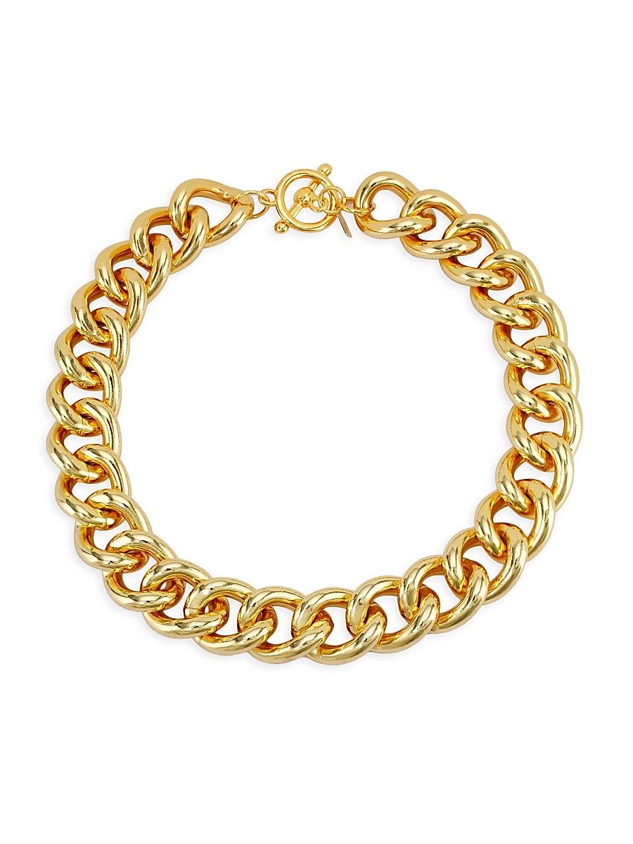 Women's 20K-Gold-Plated Chunky Curb-Chain Necklace - Gold