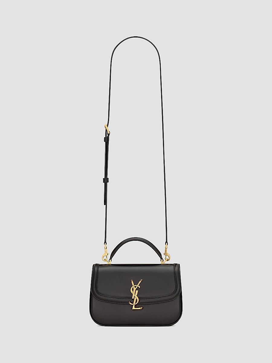 Saint Laurent Women's Solferino Mini Leather Top Handle Bag - Black