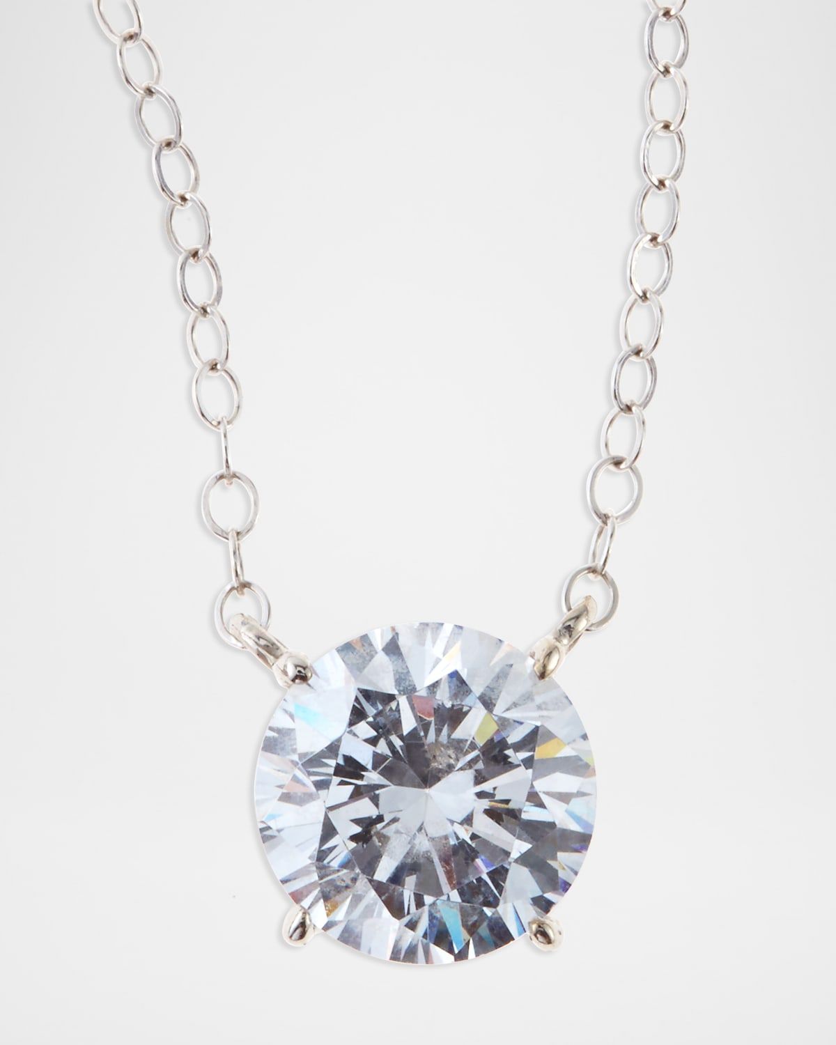 2.5 TCW Round Cubic Zirconia Pendant Necklace, 2.5 TCW