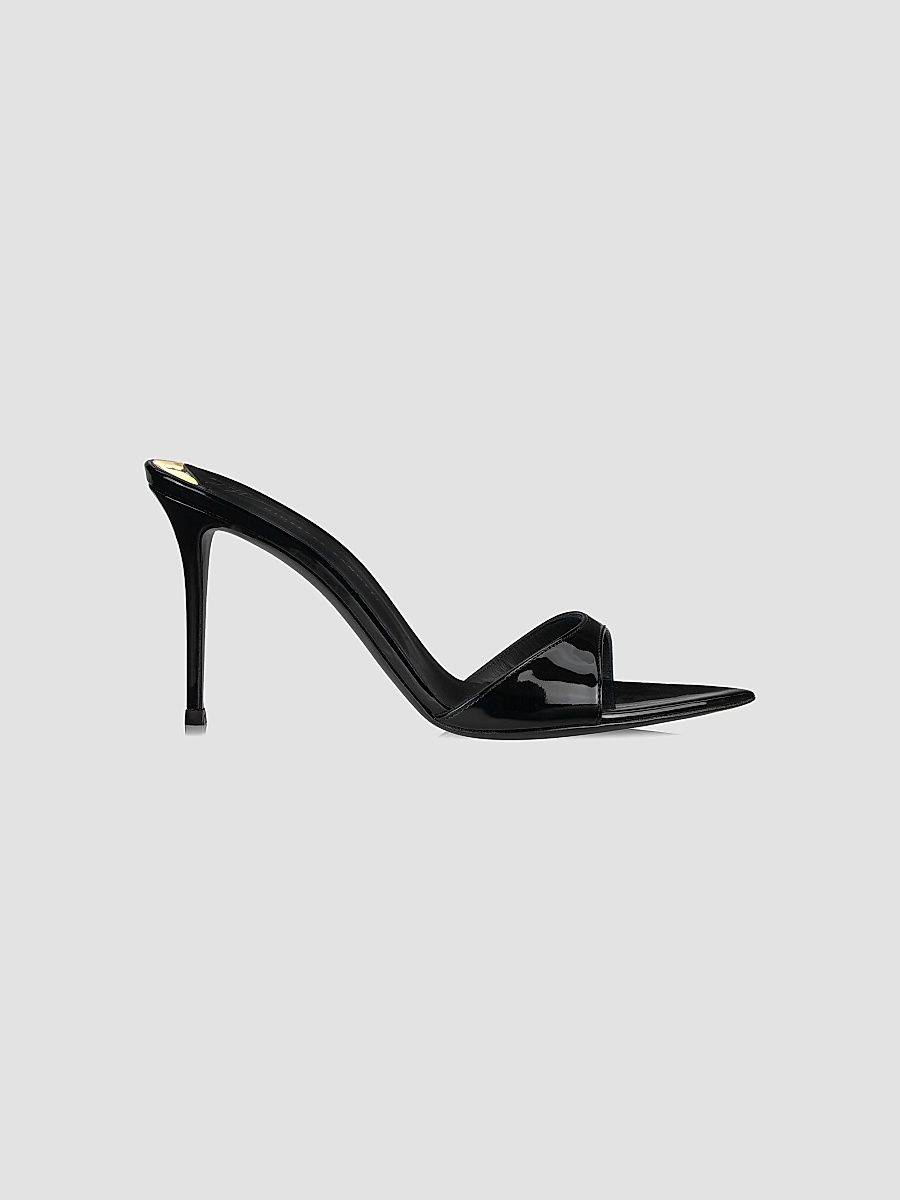 Women's Intrigo 90 Patent Leather Sandals - Nero - Size 8.5