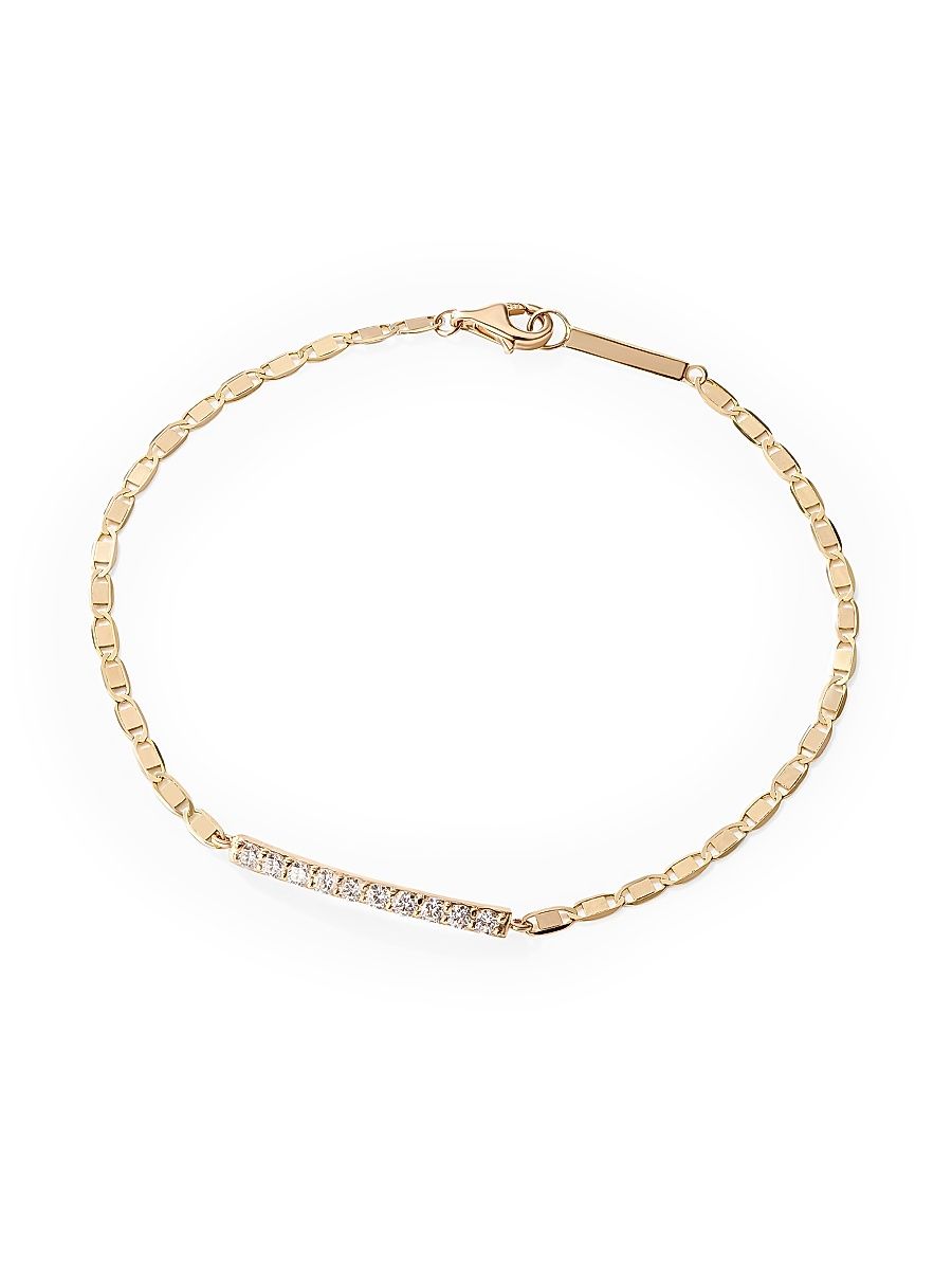 Women's Flawless 14K Yellow Gold & 0.35 TCW Diamond Bar Bracelet - Yellow Gold