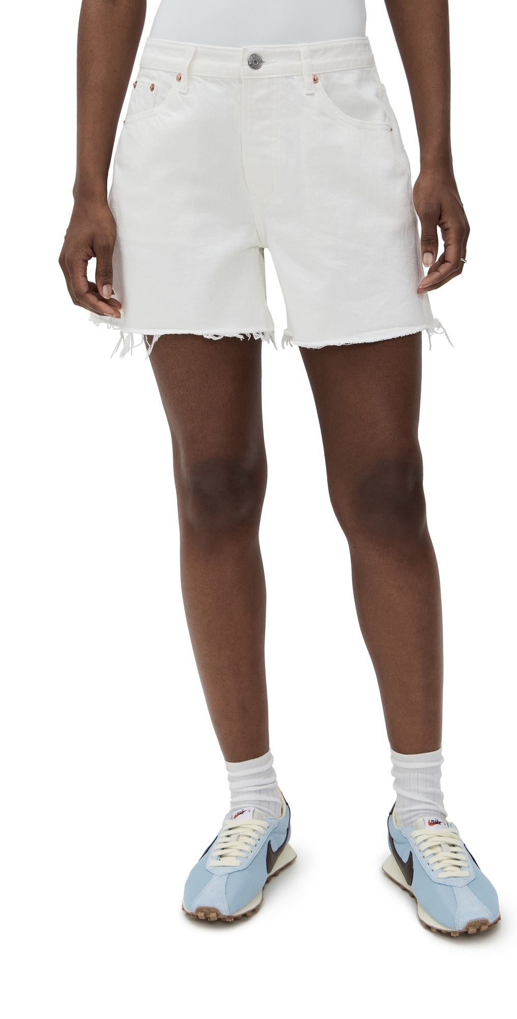 PARKE White Long Baggy Shorts White 23