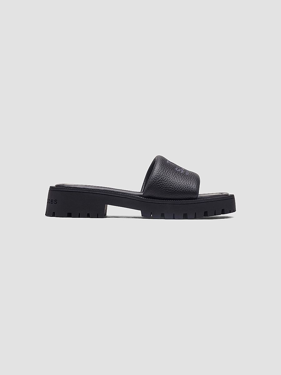Marc Jacobs Women's The Slide Leather Sandals - Black - Size 11