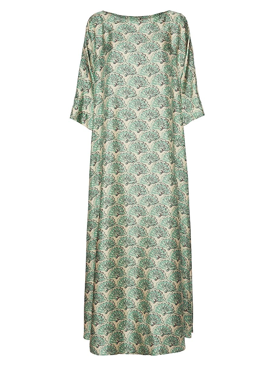 Women's Muumuu Dress Round Neck - Fans Menta - Size XS