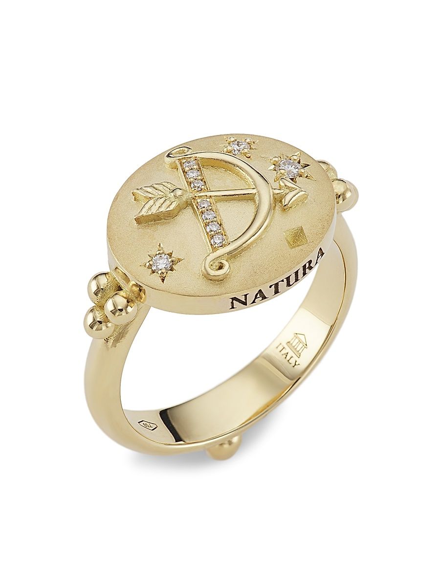 Women's Natura 18K Yellow Gold & Diamond Ring - Yellow Gold - Size 6.5