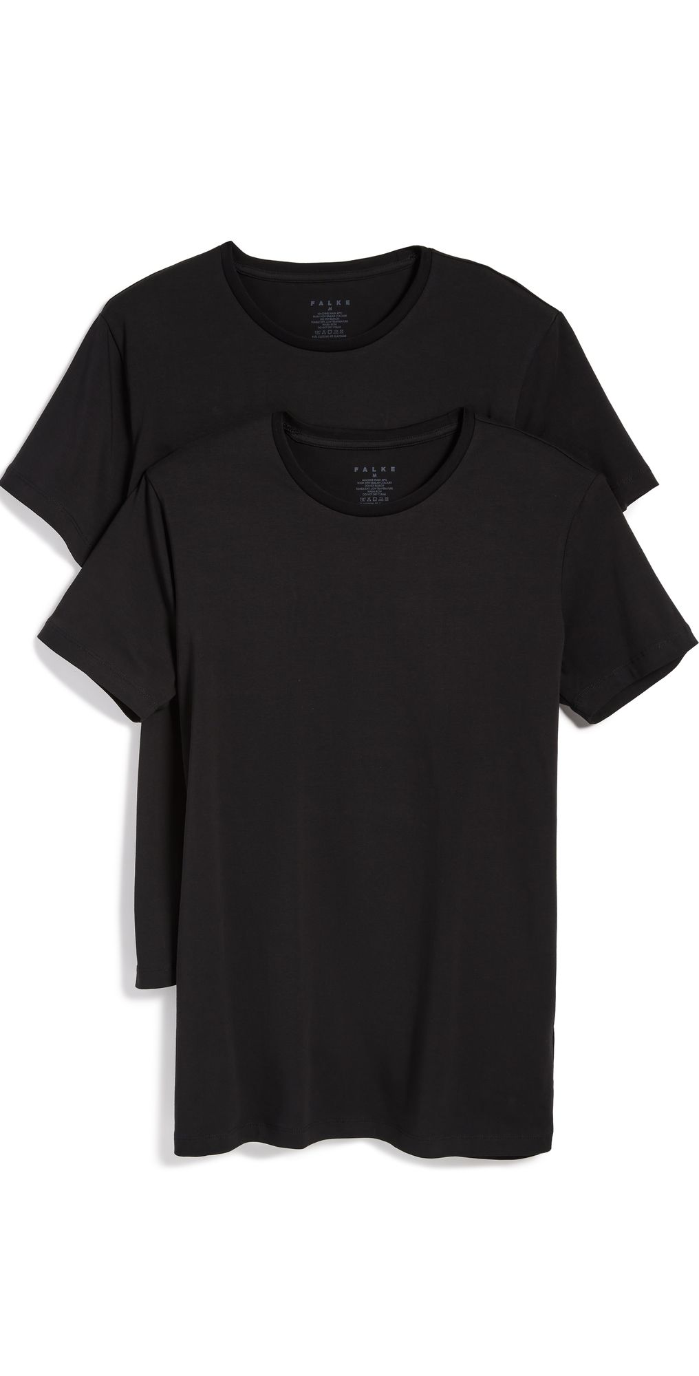 Falke 2-Pack Cotton Crew Neck Tee Black S