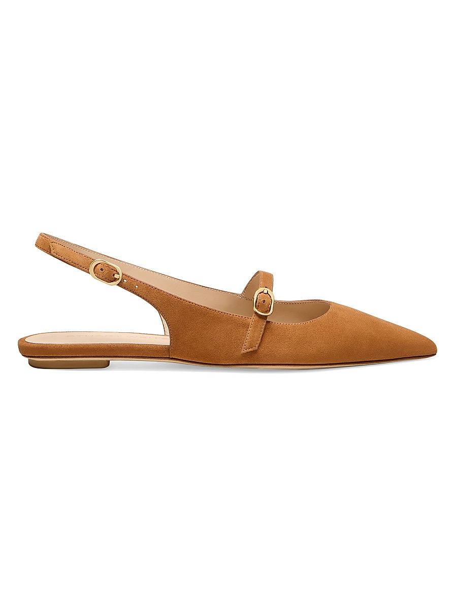 Women's Emilia Mary Jane Suede Slingback Flats - Hazel - Size 8