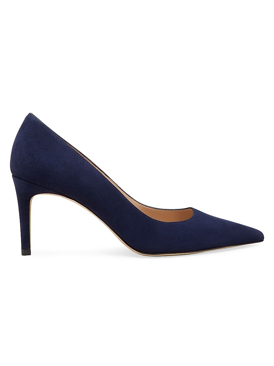 Women's Stuart Power 75MM Suede Pumps - Nice Blue - Size 10
