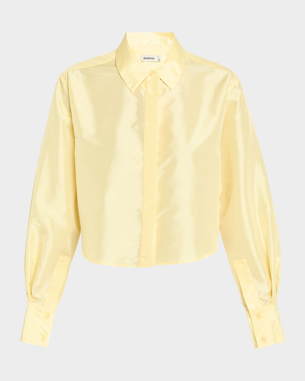 Renata Cropped Satin Blouse