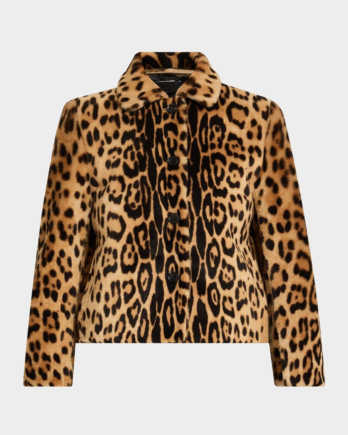 Montmartre Leopard Shearling Cropped Jacket