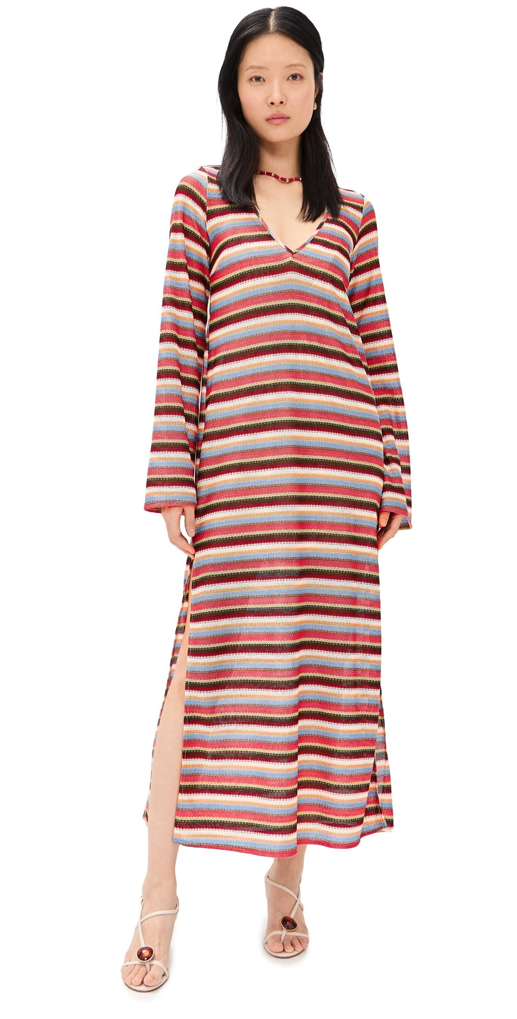 Show Me Your Mumu Staycation Coverup Sunkissed Stripe Knit S