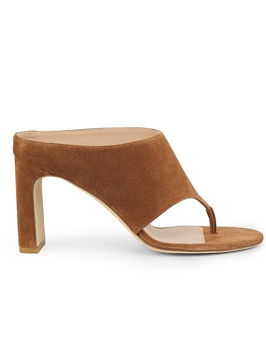 Women's Babette 85MM Suede Sandals - Doe - Size 9.5