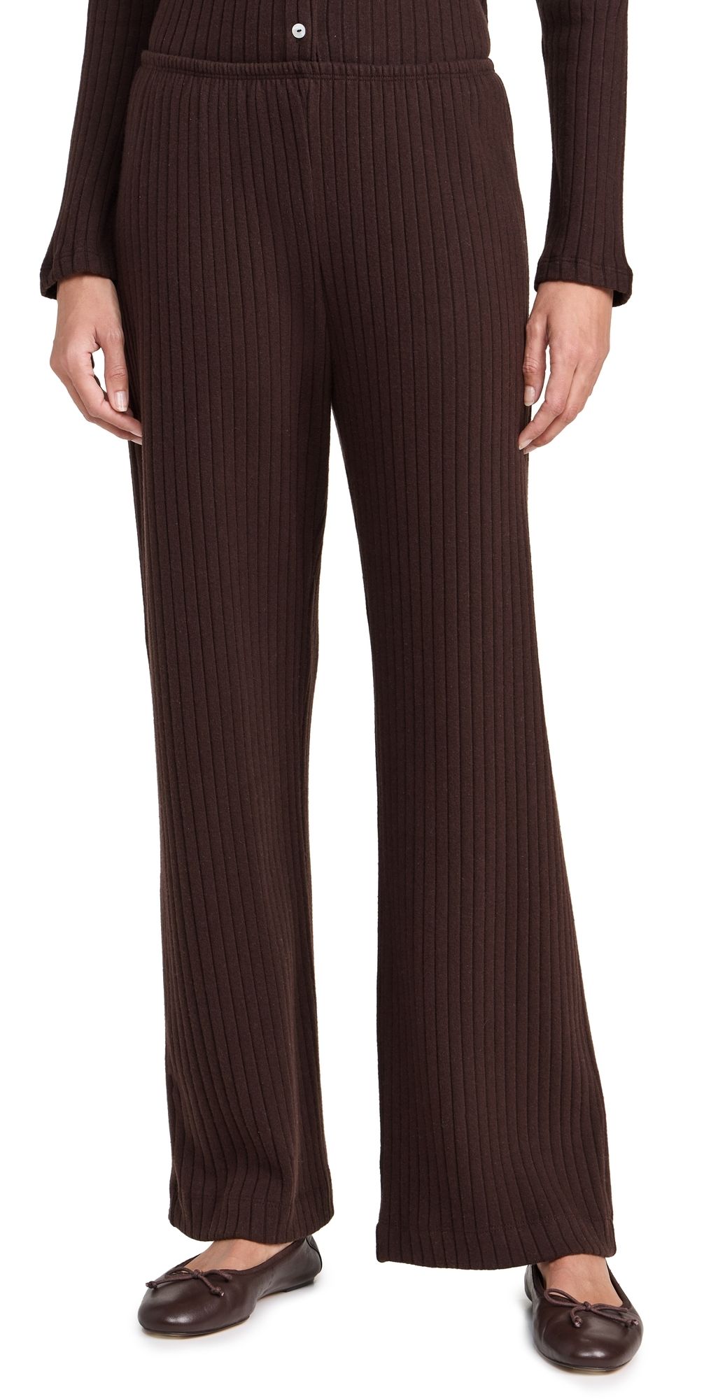 DONNI. The Sweater Rib Simple Pants Espresso XS