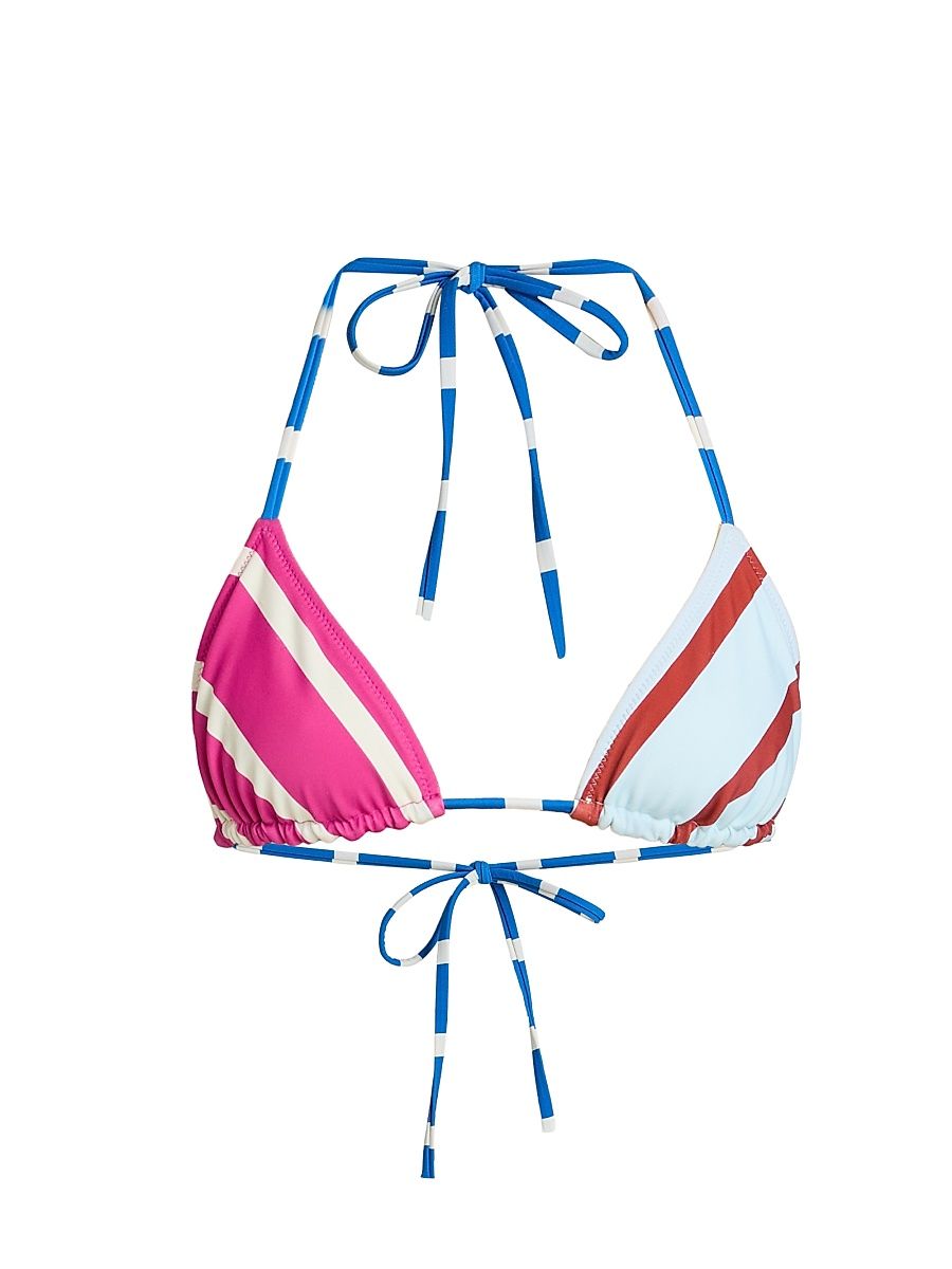 Women's The Iris Reversible Bikini Top - Colorblock Stripe - Size XS