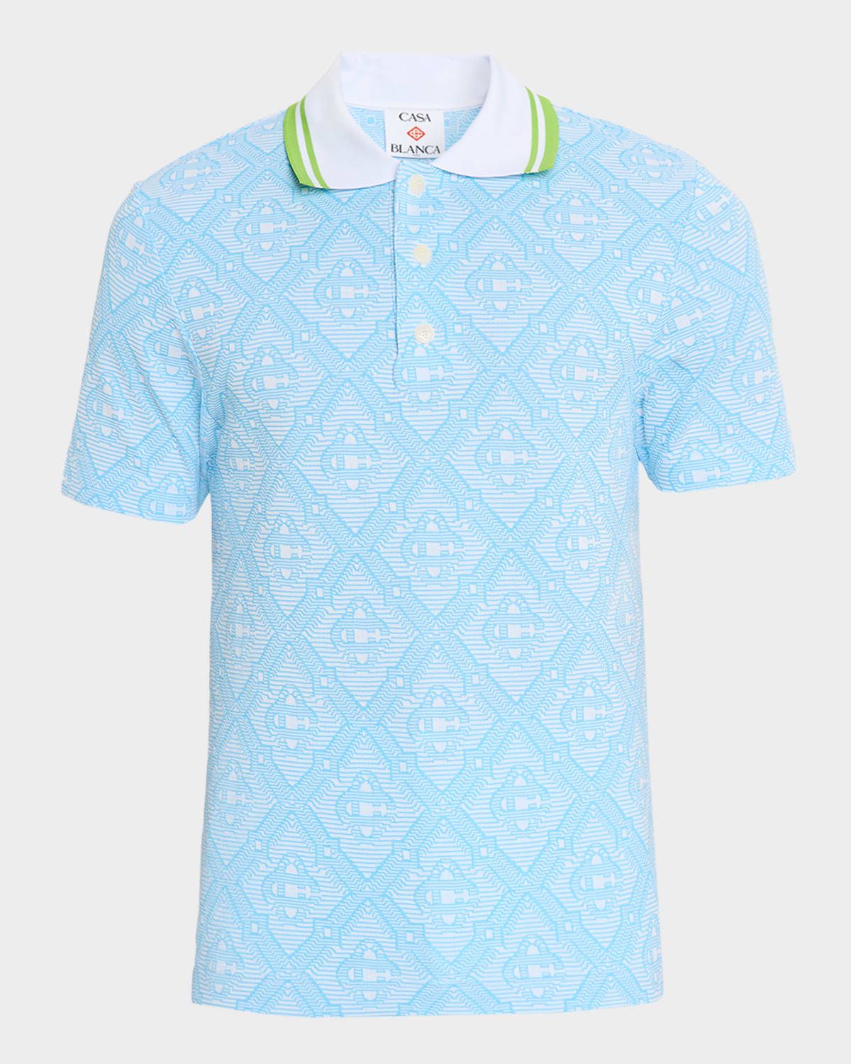 Men & apos;s Monogram Jacquard Knit Polo Shirt