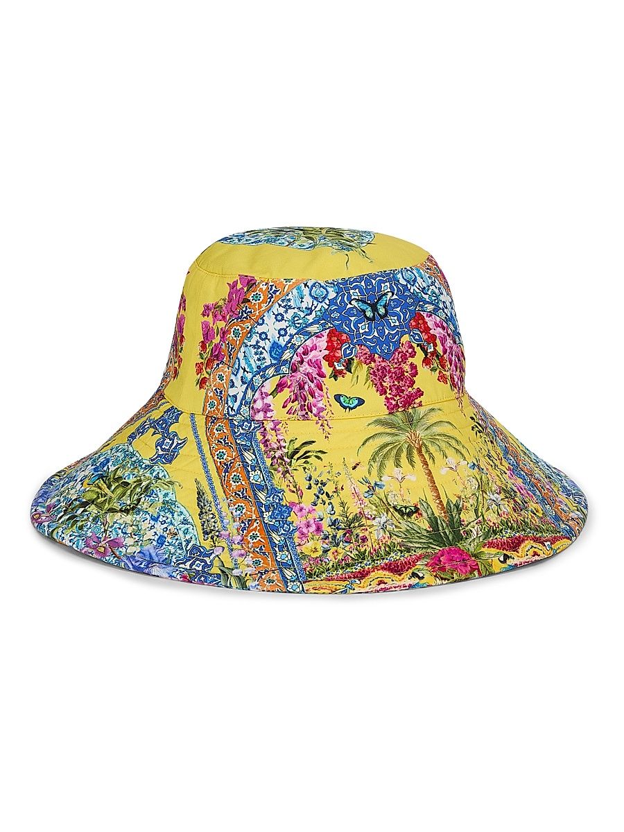 Women's Printed Cotton Bucket Hat - Sultanahmet Summer